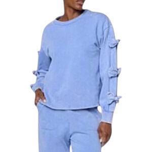C Wonder Women's Bow-Sleeve Top Nantucket Blue - Regular